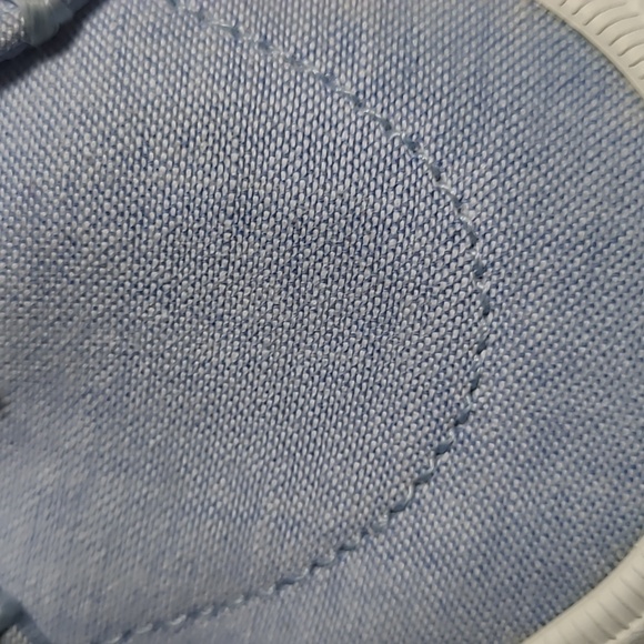 Sperry Light Blue Canvas Sneakers light blue pre owned good cond, stain in front - Picture 3 of 7